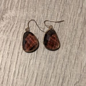 Purple & gold fashion earrings